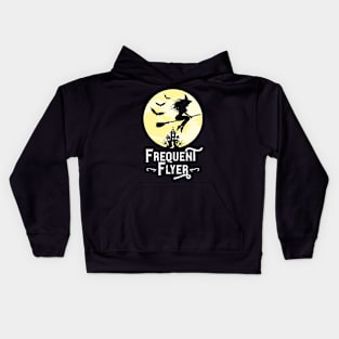 Frequent Flyer Funny Witch Halloween Teacher Kids Hoodie